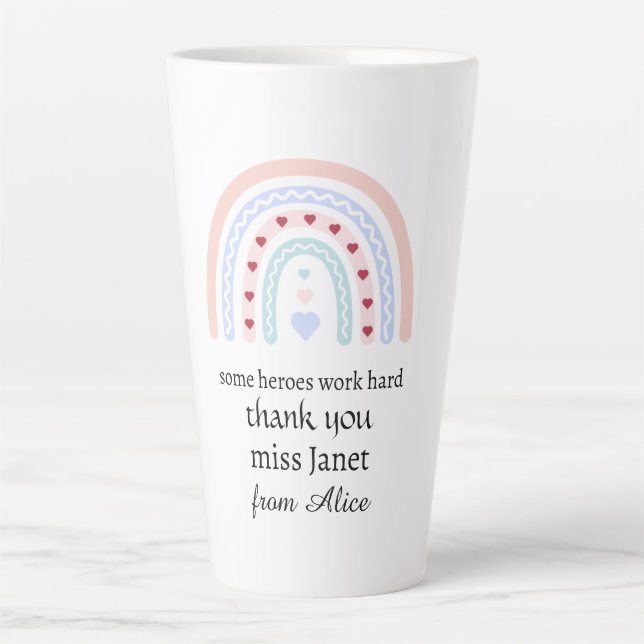Tasse Latte Cadeau d'appréciation pour l'enseignant - Meilleur (Devant)