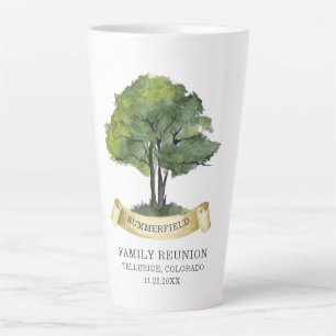 Tasse Latte Cadeau d'arbre de réunion de famille personnalisé