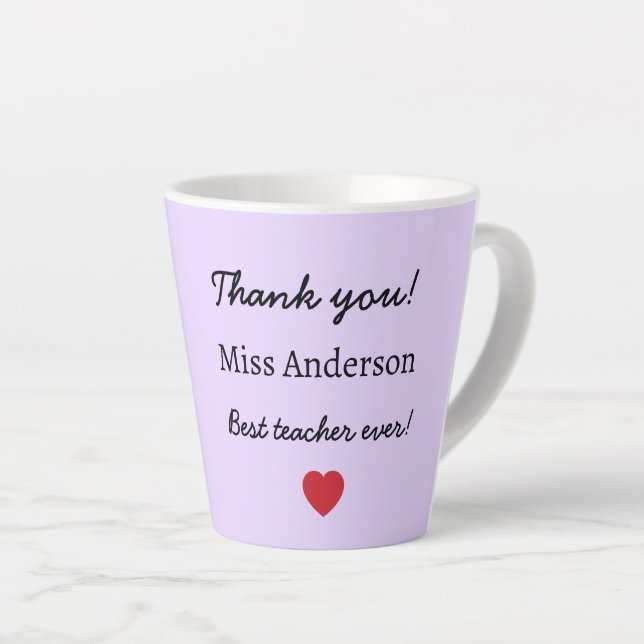 Tasse Latte Cadeau de fin d'année pour l'enseignant - meilleur (Angle droit)