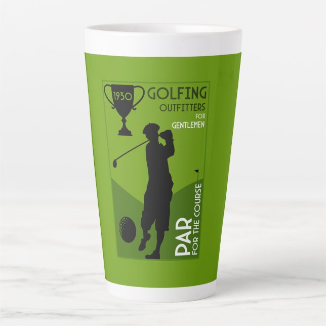 Tasse Latte Cadeau de golf Vintage (Devant)
