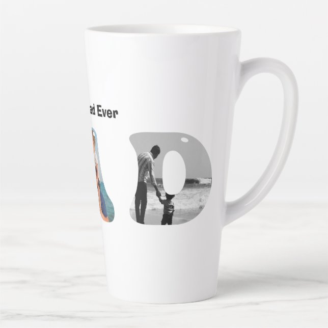 Tasse Latte Cadeau de la fête des pères pour papa \ Meilleur p (Droite)