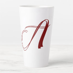 Tasse Latte Cadeau de mariage minimaliste à monogramme initial