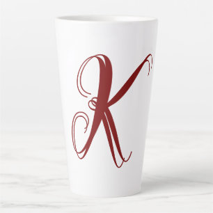 Tasse Latte Cadeau de mariage minimaliste avec monogramme init