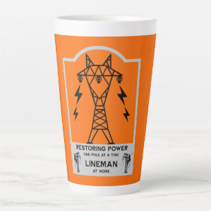 Tasse Latte Cadeau de monteur de lignes électriques