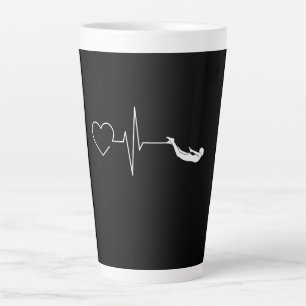 Tasse Latte Cadeau de natation Heartbeat pour les nageurs