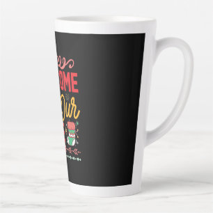 Tasse Latte Cadeau de Noël Bienvenue chez nous