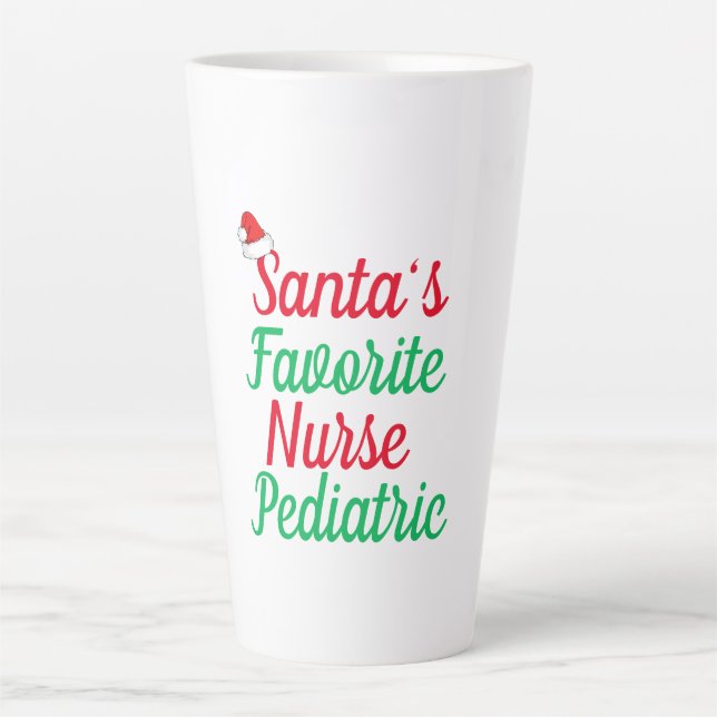 Tasse Latte Cadeau de Noël de reconnaissance pour infirmière m (Devant)