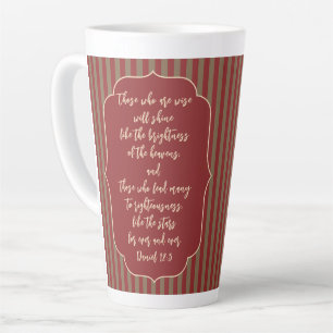 Tasse Latte Cadeau de pasteur Croix de l'Écriture de leadershi