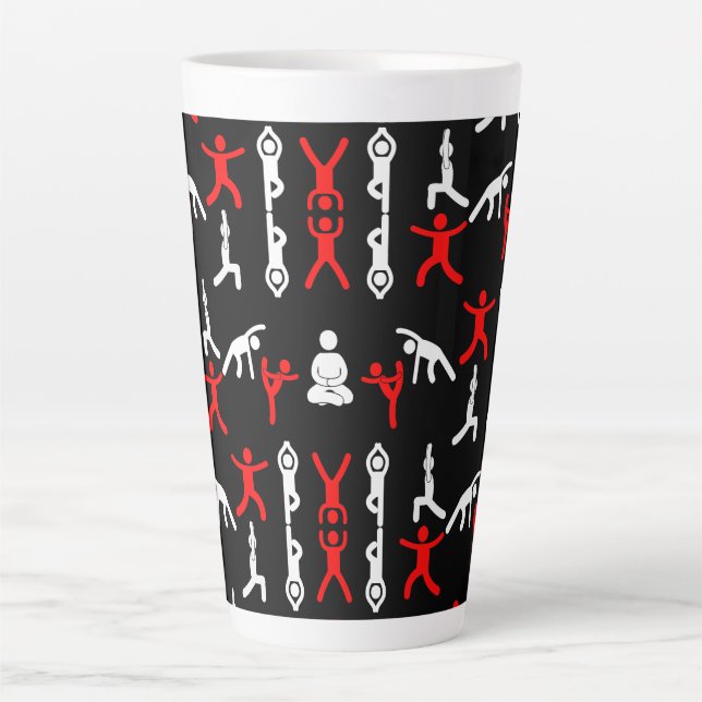 Tasse Latte Cadeau de yoga unique (Devant)
