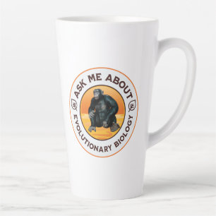 Tasse Latte Cadeau d'humour sur l'évolution pour professeur de