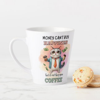 Tasse Latte Cadeau drôle pour amateur de chats : L'argent ne p