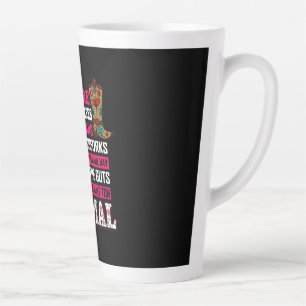 Tasse Latte Cadeau équestre Méfiez-vous de la conduite des c
