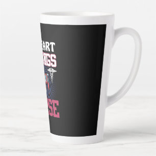 Tasse Latte Cadeau infirmière Mon coeur appartient à l'infir