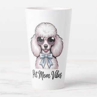 Tasse Latte Cadeau Lunettes de soleil Rose pour Maman de Chien