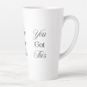 Tasse Latte Cadeau Motivationnel de Bien-être "Tu Vas Réussir"
