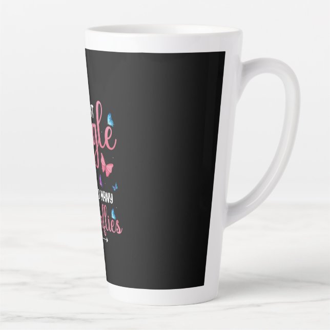 Tasse Latte Cadeau Papillon | J'ai Tellement de Papillons (Droite)