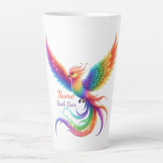 Tasse Latte Cadeau Personnalisé Phoenix Arc-en-Ciel Date de Na