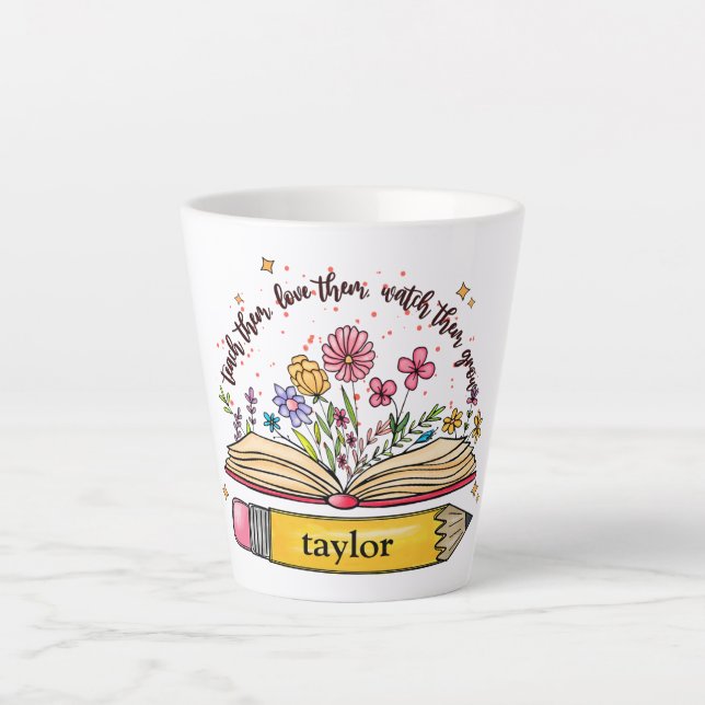 Tasse Latte Cadeau pour l'enseignant (Devant)