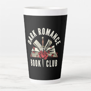 Tasse Latte Cadeau Rose Rouge Club de Lecture de Romans Sombre