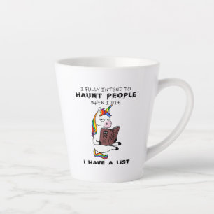 Tasse Latte CADEAU UNICORN FUNNY, Unicorne arc-en-ciel, Cute U