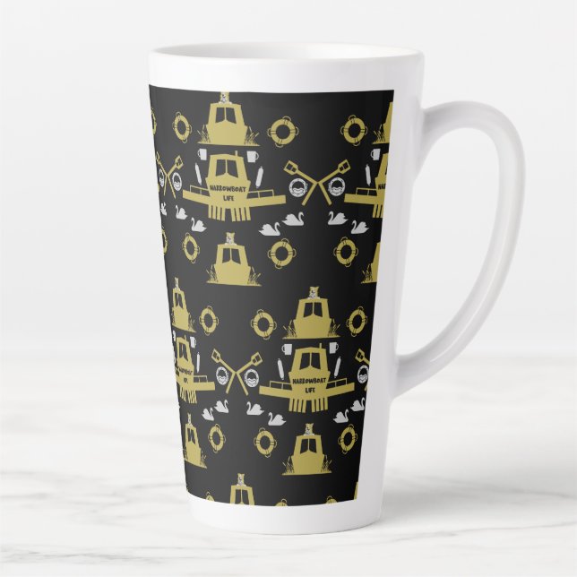 Tasse Latte Cadeaux British Narrowboat (Droite)