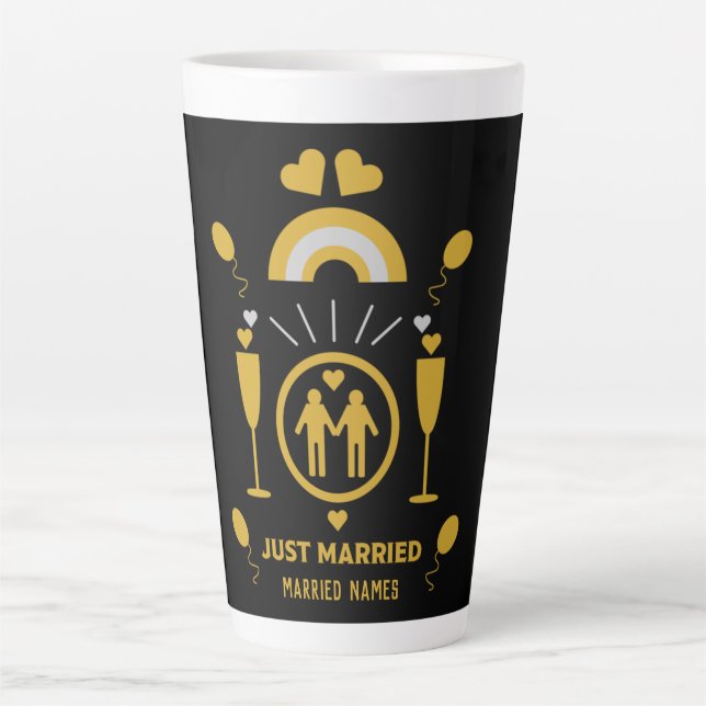 Tasse Latte Cadeaux de mariage originaux pour gays      (Devant)