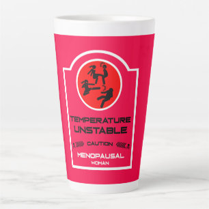 Tasse Latte Cadeaux Drôles de Ménopause pour Femmes