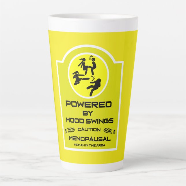 Tasse Latte Cadeaux drôles pour femmes ménopausées (Devant)