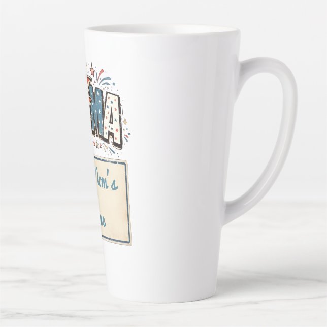 Tasse Latte cadeaux fête des mères - mama  (Droite)