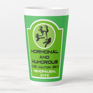 Tasse Latte Cadeaux ménopausiques personnalisables pour femmes