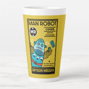 Tasse Latte Cadeaux Robot Pour Hommes Et Femmes Anniversaires