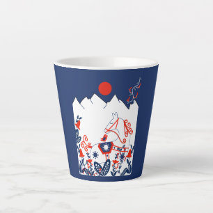 Tasse Latte Cadeaux Suédois Et Finlandais D'Art Populaire