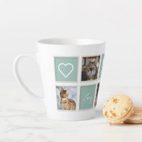 Cadre Vintage blanc Pet maman Monogramme et photo