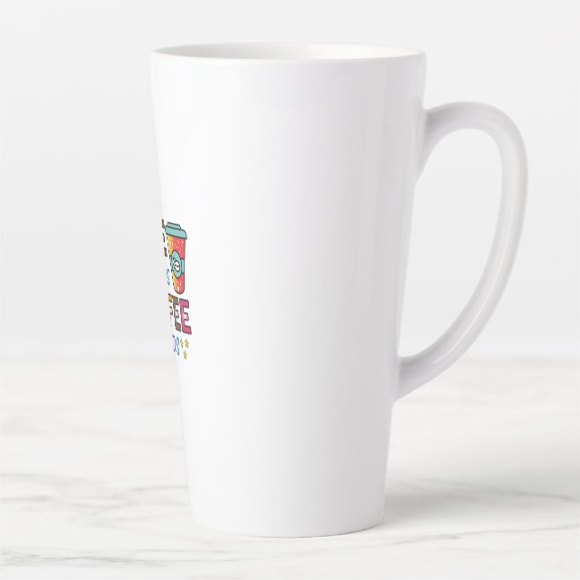 Tasse Latte Café Art Life Happens Café Aide (Droite)