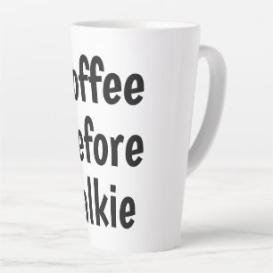Tasse Latte café avant parlote