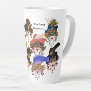 Tasse Latte Café avec Amis grand 17 oz.