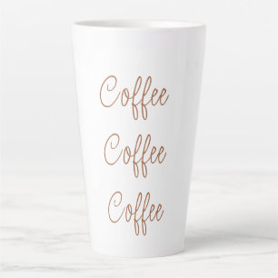 Tasse Latte Café café café café   Script stylé simple