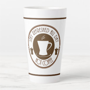 Tasse Latte Café chaud rafraîchi