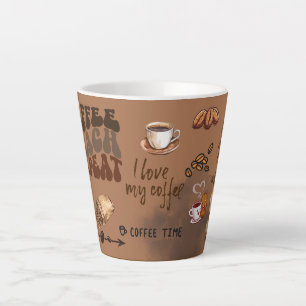 Tasse Latte café enseigner répéter