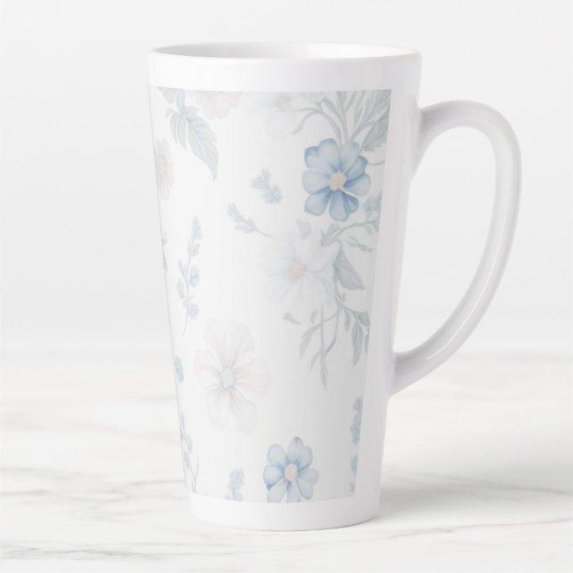 Tasse Latte café floral (Droite)