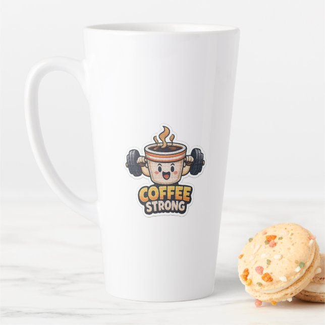 Tasse Latte Café Fort (En situation)