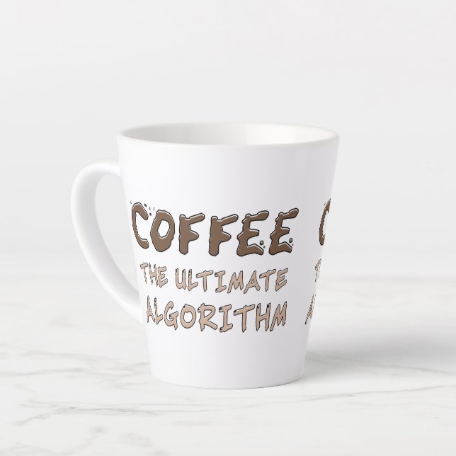 Tasse Latte Café L'algorithme ultime Drôle de programmeur (Angle gauche)