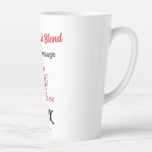 Tasse Latte Café & mélange de lait couple d'amour café cœur ro
