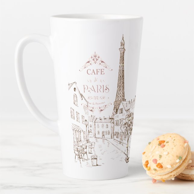 Tasse Latte Café Paris (En situation)