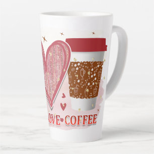 Tasse Latte Café Peace Love