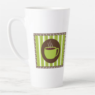 Tasse Latte Café Pinstripe