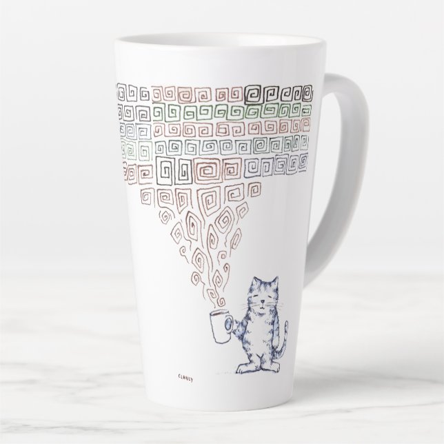 Tasse Latte Café Strong Cat (Angle droit)