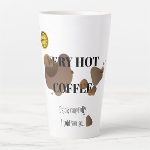 Tasse Latte Café Très Chaud