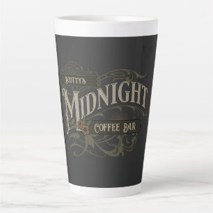 Tasse Latte Café vintage de minuit