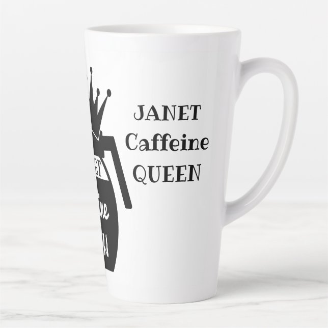 Tasse Latte Caféine personnalisée QUEEN Café Pot (Droite)